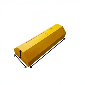 Weatherproof Traffic Safety PU Wheel Chocks For Airplane Durable Wheel Stopper For Outdoor Aircraft Apron