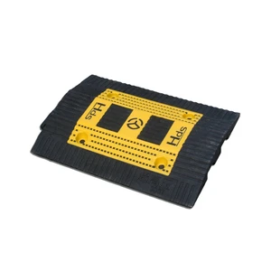 Rubber + Plastic Yellow-Black Portable Speed Bump/Hump for Road Safety Model CW