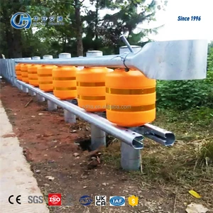 Anti Crash Roller Barrier Traffic Safety System EVA PU Foam Rotating Rollers High-Visibility Yellow Orange High-Intensity