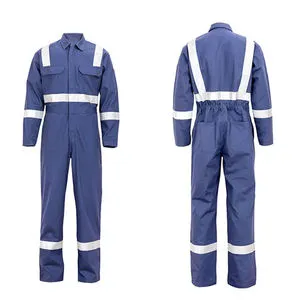 EN11612 NFPA2112 PPE Factory Oil Gas Field Safety Suit Coverall Overall Flame Resistant Clothing Hi Vis FR Anti Static Workwear