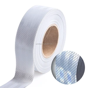 Reflective Tape White Outdoor Waterproof Strong Adhesive Safety Warning Tape Reflector Conspicuity Tape for Trailer Trucks Bike