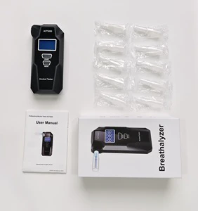 High Sensitivity Fuel Cell Breathalyzer Digital Alcohol Tester with 0.00-0.40% BAC Detection Range and 50 Test Records