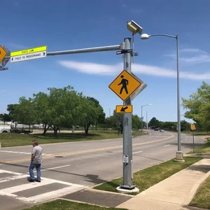 Waterproof Custom Aluminum High Visibility LED Solar Traffic Sign Flashing Lights Stop Crosswalk Speed Limit-24 1000m Visibility