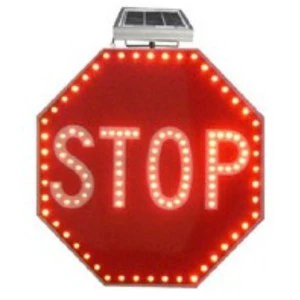 High Visibility Custom Solar Aluminum Reflective Led Road Flashing Warning Traffic Signs