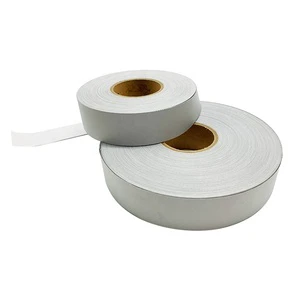High Visibility Retro Reflective Trim Tapes Reflecting Fabric HT302 Metal Silver 5cm Sew-On for Hi Vis Reflective Clothing