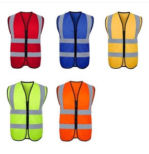 Wholesale Custom Size logo Yellow Reflective Clothes Safety Vest Road Workers Security Reflective Jacket Safety Cloth Uniform