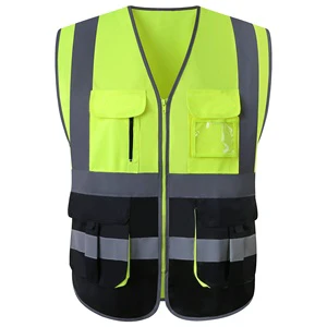100MOQ LOGO Custom High Visibility Security Reflective Safety Vest Safe Working Clothes Lab Protective Anti-Static Best Armor