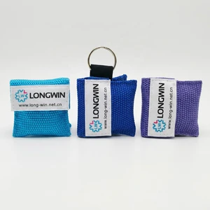 Disposable Medical Grade PVC CE Certified CPR One-Way Valve Rescue Mask Manual Power First-Aid Device Pocket Class I 5+ Year