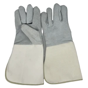 GMW-05 Heavy Duty Reinforced Cowhide Split Leather Anti-Vibration Anti-Slip Smooth Welding Gloves Industrial Safety