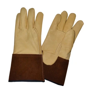 High Quality Goat Skin Leather Welder Work Gloves Kevlar Liner Heat Resistant Fireproof Molten Metal Splash Protection Welding