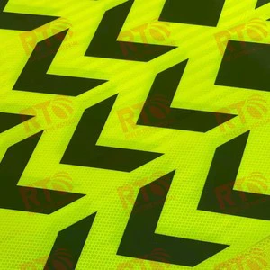 Oman UAE Truck Arrow Reflective Sticker Fluorescent Yellow Prismatic 5cmx90cm Adhesive Vinyl Reflective Rear Marking Plate
