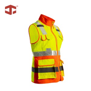 JIADE WorkPro Women High Reflective Safety Work Vest Contrast Color Breathable Hi Vis Design Polyester Plus Size for Summer