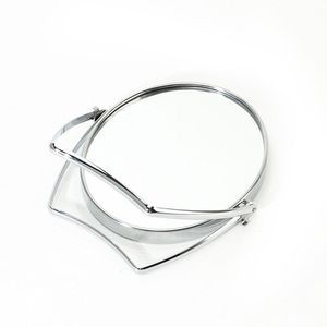 Custom Logo Round Desktop Makeup Mirror Double Sided 360 Degree Portable Tabletop Vanity Mirror For Bedroom