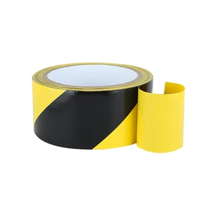 Single Sided PVC Water Activated Adhesive Sticker Floor Marking Walkway Film Tape White Red Court Waterproof Warning