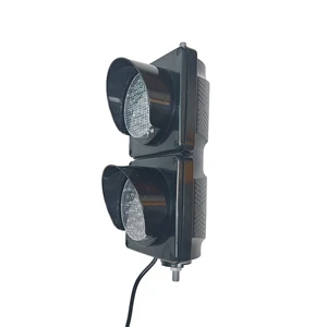 Weather-Resistant LED PC 100mm 2-Lamp Traffic Light 40 Red/Green LEDs High Intensity Prismatic AC85-265V Wide Voltage 300M View