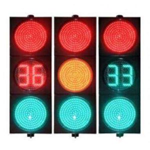 High Brightness 200mm LED Traffic Light Board Long Lifespan Street Lights Aluminum Alloy Body IP65 DC Power Supply Red Colors