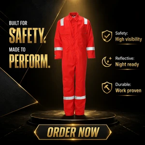 Multi-pocket safety protective workwear with reflective strips