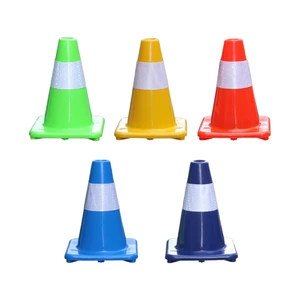 Green Yellow Red Blue PVC Reflective Traffic Cone in 30cm 45cm 70cm Sizes for Traffic Warning Products