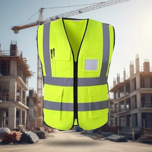 Reflective Vest Custom Multi-pocket Construction Protective Breathable Colorful Reflective Clothing