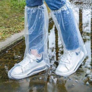 Disposable Thickened Waterproof Shoe Covers Dust-proof Rain Boots Anti-slip And Wear-resistant High Boots