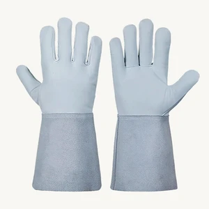 High Temperature Resistance Leather Cotton Lined Welding Gloves Molten Metal Splash Protection Industrial Use Heavy Duty Gloves