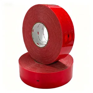 For 983-72 Red Reflective Acrylic Adhesive PVC Warning Tape for Car Truck Trailer-Night Safety