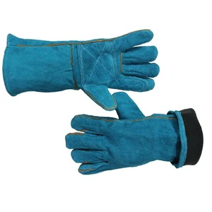 Extreme Heat/Fire Resistant Gloves Leather, Mitts Perfect for Welding/Oven/Grill/BBQ/Mig/Fireplace/Stove/Pot Holder/Tig Welder