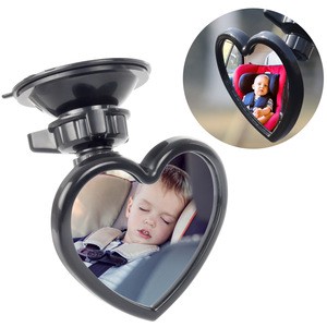 360 Adjustable Convex Wide View Shatterproof Safety Baby Car Sun Visor Clip Suction Cup Infant Seat Observation Rear View Mirror