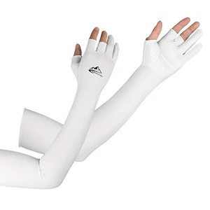 Cooling Arm Sleeves with Ergonomic Fingers Men Women UV Sun Protection Long Arms Sleeves Cover