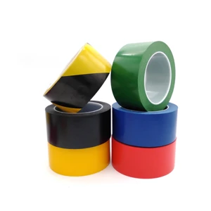 Custom PVC Floor Marking Warning Tape Durable Single Sided Rubber Wear-Resistant Red White Yellow Colors for Social Distance