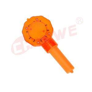 High-Brightness Yellow LED High Visible Road Traffic Warning Cones Battery-Powered Non-reflective PC Plum Blossom Traffic