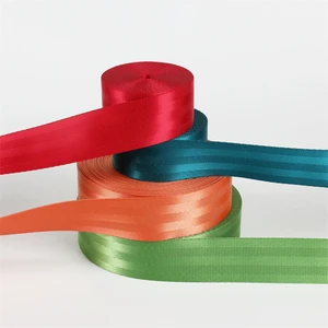 High Strength Functional Low Elongation Car Seat Belt Seatbelt 25/38/42/45/48/50mm Rainbow Color Webbing