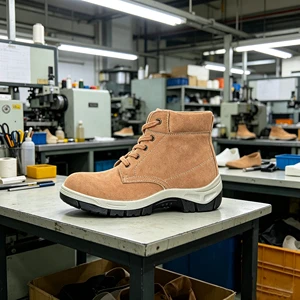 SOLID STONE CE High Top Industrial Safety Shoes Steel Toe Anti-Impact Anti-static Slip Resistant Construction Protective Shoes