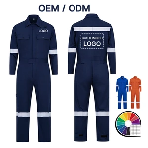 Summer Lightweight All-Cotton High Visibility One-Piece Work Clothes and Uniforms Breathable and Sweat-Absorbent