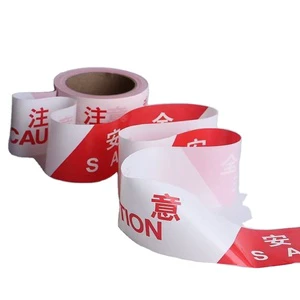 KV KV50 Custom Alert Tape Red White Non-Adhesive Barricade Warning Flagging Tape Custom Printing PE Traffic Control OSHA