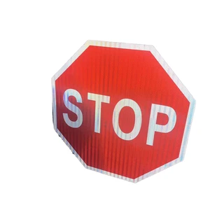 Vandal-Resistant Aluminum Traffic Road Sign UV Resistant High-Intensity Reflective Sheeting Highway Sign With HDG Steel Post