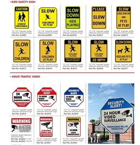 Custom Factory Price International Street Highway Parking Safety Traffic Control Warning Aluminum Board Reflective Road Sign