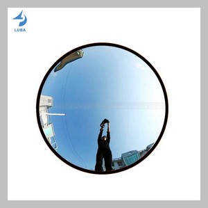 Black PC Convex Mirror Wide Angle Indoor and Outdoor Traffic Road Intersection Mirror Durable and Stylish