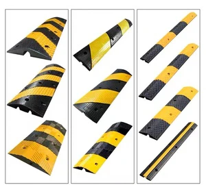 Exquisite 48mm Thick Twill Dot Speed Bump Driveway Rubber Hump for Enhanced Vehicle Safety