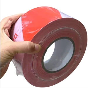 RED WHITE LINE Color Custom Printing Caution No-Adhesion Barrier Danger Pe Warning Tape