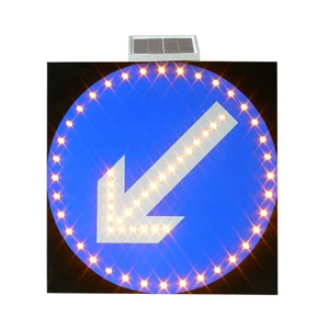 Customized Aluminum Solar Powered LED Traffic Warning Sign Crosswalk signal LED Traffic signal Stop Sign