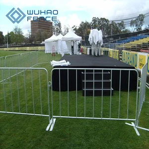 Galvanized Mobile Temporary Barricade Road Safety Mesh Fence Traffic Control Barrier Fence Events Crowd Control Barriers