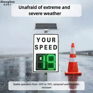 Solar LED Traffic Signs High Precision CE Certified PVC Material Waterproof for Roadway Safety