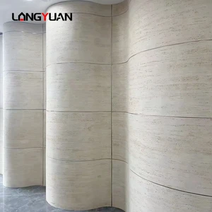 Modern Style Flexible Stone Travertine Roman Pillar Wall Decoration Soft Panel Clay MCM Cladding Exterior Travertine Veneer