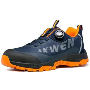 Fashion New Style Labor protection Shoes, Anti-piercing, Men's Wear-resistant, Non-slip, with Rotary Buckle, Breathable