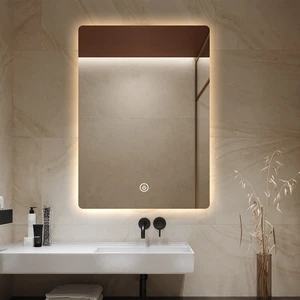 European Luxury Waterproof Led Back-lit Bathroom Mirrors For Hotels LED Light With Customized Logo