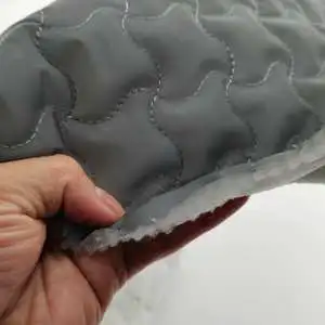 High Visibility 100% Polyester 100g Padding Silver Coated Reflective Waterproof Windproof Fabric Quilted Custom Design for Girls