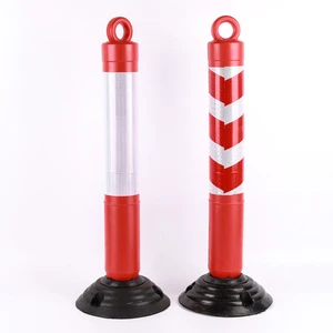 800MM Traffic Reflective Pole Roadway Product with Rubber Base Warning Post