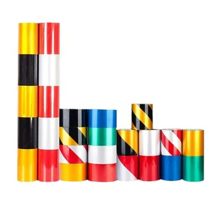 Waterproof PVC Safety Warning Tape Heavy Duty Black Yellow Hazard Caution Floor Lane Marking Adhesive Road Hazards