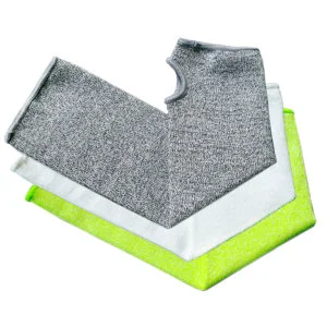 SKYEE Elastic Long Sleeve Hppe Glassfiber Fingerless Anti Stab Cut Tear Resistant Arm Protect Safety Gloves with Thumb Hole
